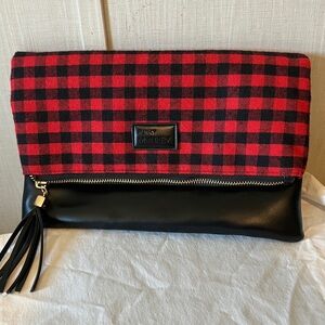 Red and Black Plaid Clutch